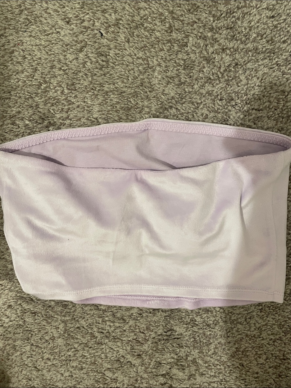 Aerie Lilac Velvet Strapless Bandeau Top crop top medium - Picture 4 of 4
